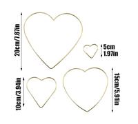 Metal Rings - Five-Pointed Star Ornaments, Christmas Pentagram, Heart Craft, Dream Catcher Supplies for Holiday, Home, Art Projects, Wreath Making, School Activity, 1.96 Inches