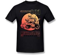 Metal Slug T Shirt Super Vehicle T-Shirt Fashion Graphic Tee Shirt 100% Cotton Man Short-Sleeve Funny Tshirt Casual Round Neck T Shirt Black 3XL