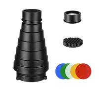 Metal Snot Set con 5 filtri a colori migliora l'illuminazione nella fotografia commerciale e interna, effetti di illuminazione creativi
