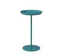 Metal Sofa Side Table Small Round Table Mobile Bedside Table Small Tea Table Living Room (Color : Dark Green Size : 30x54cm) (Dark Green 30x60cm)