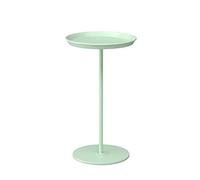 Metal Sofa Side Table Small Round Table Mobile Bedside Table Small Tea Table Living Room (Color : Dark Green Size : 30x54cm) (Light Green 30x60cm)
