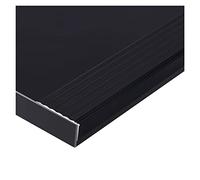 Metal Stair Nosing Edge Trim Thick Stair Edging Transition Strip,50mm/2inch Width Stair Edge Protector Anti-Skid Waterproof Anti-Fade(Black,150cm/59in)
