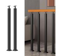 Metal Stair Railing Post with Tilt Top Bracket & Base, 2 Pack