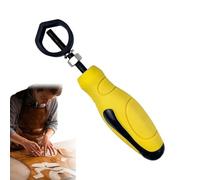 Metal Stamping Tools, Steel Stamp Holder, Ergonomic Safety Handle, Leather Puncher with Yellow Rubber for Metal Marking and Craft Punching, Anti Slip Design