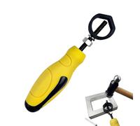Metal Stamping Tools, Steel Stamp Holder with Safety Grip, Sturdy Leather Punching Tool, Yellow Rubber Handle for Secure Grip, Precision Marking Punch for Crafting