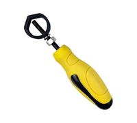 Metal Stamping Tools, Steel Stamp Holders, 1,18 x 4,8 pollici Safety Leather Puncher, Security Holder Marking Punch, Yellow Rubber Handle for Leather & Metals Crafting