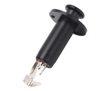 Metal Stereo Electric Guitar Barrel Endpin Jack, 6.35mm Guitar Output Jack Socket Metal Construction Endpin Pickup Jack Socket Electric Guitar End Pin for Acoustic Electric Guitars (Black)
