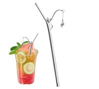 Metal Straws - Stainless Steel Straws Drinking Reusable, Portable Accessory With Fishing Design | Reusable Straaws Metals For Cruise Camping Hiking Backpacking Travel Outdoor Coffee Tea