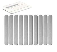Metal Strips for Magnets, 10 Pieces Phone Case Steel Plates, Self-Adhesive Mounting Strips, Magnetic-Compatible Backing for Lab Craft Room Workshop Garage Vehicle Use, Classroom Retail Display