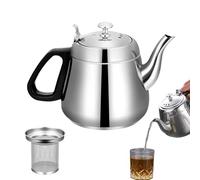 Metal Tea Kettle - Server Di Caffè Da Tè In Acciaio Inox | Tovetop Tahe Mettle Con In Alluminio Infusore Tematico Classici In Metallo Per Fornello Con Una Base Di Riscaldamento Fine R