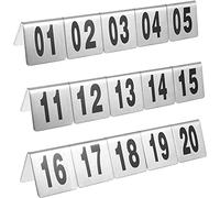 Metal Tent Style Table Numbers - 1-50/100 Stainless Steel Table Number Cards For Weddings Party Banquets Restaurant Hotel Cafe Table Signs - Stackable Storage/No. 1-100/5(White-1 To 70)