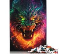 Metal Tiger Cosmic Inferno Jigsaw Puzzle Impossible 1000Pcs Decorazione Per La Casa. Rilassamento E Intelligence Per Adulti E Ragazzi Da 14 Anni 1000pcs (40x28cm)