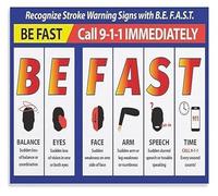 Metal Tin Sign First Aid Poster Stroke Symptoms Chart Educational Wall Art for Community Center Clinic Decor(Framed,16x24inch(40x60cm))