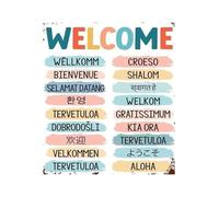 Metal Tin Sign Welcome Everyone Diversity Inclusion Poster Inclusive Classroom Office Workplace Decor 8 X 12 inch