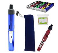 Metal Tobacco Pipe Aroma Lighter with Volcanic Rock, Multi-purpose Portable Torch Ligters, Handheld Metal All-in-One Tube, Detachable Refillable Butane Pipe Lighter for Camping Outdoor BBQ Hiking