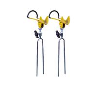 (Metal version) 2Pcs Ground Fishings Poles Holder Stainsless Steel Fishings Rod Stand 360Degree Adjustable Fishings Rod Holder for Beach