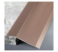 Metal Waterproof Commercial Transition Pieces Reducer,Uneven Flooring Transition Strip for Threshold Less Than 4.5cm, Heavy Duty Cuttable Floor Edge Trim(Purple Gold,110cm/43.3in)