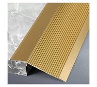 Metal Waterproof Commercial Transition Pieces Reducer,Uneven Flooring Transition Strip for Threshold Less Than 4.5cm, Heavy Duty Cuttable Floor Edge Trim(Gold,115cm/45.3in)