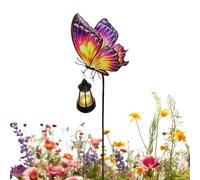 Metal Waterproof Realistic Decorative Lantern Solar Lights for Garden