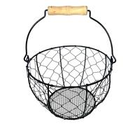 Metal Wire Kitchen Storage Container | Egg Gathering Basket | Wire Egg Basket Organizer Countertop For Kitchen Pantry Organization Home Farmhouse Vegetable Produce Potato