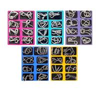 Metal Wire Puzzle - 6.3x4.72x0.98 Inches Mind Test Brain Teaser Educational Thinking Toy,Unlock Interlock Game | For Office School Travel Kids Teens Adults Challenge Party Favors Stocking Stuffers