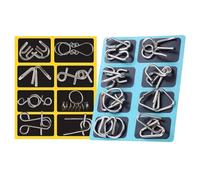 Metal Wire Puzzle Set - 16-Piece Brain Teasers | Educational Wire Metal Puzzles Intelligence Test Game For Mind Training, Suitable For Kids, Teens, And Adults At Home, Office, School, Travel, And Part