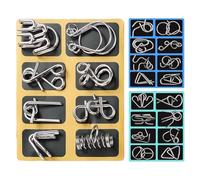 Metal Wire Puzzle Set Intelligence Toy, Party Favor For Family, 24 pezzi Brain Teasers For Adults Puzzles, Girls Boys Teens Youth Women Men Kids Children Daughters Sons Students Players