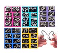 Metal Wire Puzzle Set - Mind Test Brain Teaser | Gioco Di Educativo Con Rompicapi Intrecciati, Mentale Per Bambini Ragazzi E Adulti, Per Casa Ufficio Scuola E Viaggi