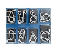 Metal Wire Puzzle Toy - Iron Link Lock and Unlock Game for Brain Stimulation, Challenging Interlock Puzzle with Durable Metal Design, Mind Teaser for Adults Teens Kids Home Party Birthday