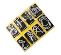 Metal Wire Puzzles | Gioco dimagrante in metallo | Classico gioco di pazienza con anelli - per adulti e bambini, feste, viaggi, scuola