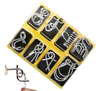 Metal Wire Puzzles - Gioco in metallo | Brainteaser pazienza | per scuola materna, casa, feste, compleanni, lezioni, viaggi, adolescenti, bambini