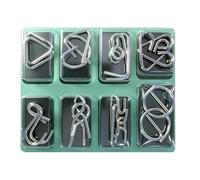 Metal Wire Puzzles - Iron Link Puzzle Lock and Unlock Toy | Iron Link Interlock Game with Brain Teaser Challenge for Home Party Birthday Adults Teens Kids Preschool Classroom Fun