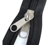 Metal Zipper,Coil Zippers,continuous zip sliders, 1pcs 2m No. 8 Nylon Zipper With 2pcs Double -sided Pull Head, Double -sided Zipper For DIY Sewing Mosquito Net Luggage Tent(Wit)