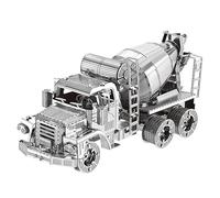 Metal Zone Camion Concrete Puzzle 3D Metallo. Modelli di macchine da costruzione. Puzzle in metallo 3D di veicoli. Puzzle 3D in metallo per adulti, 7,7 x 3,5 x 2,8 cm
