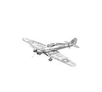 Metal Zone Hawker Hurricane Fighter Puzzle 3D in metallo. Modello di aerei in metallo da combattimento. Puzzle in metallo 3D di aerei. Puzzle 3D in metallo per adulti, 10,2 x 8,7 x 2,8 cm