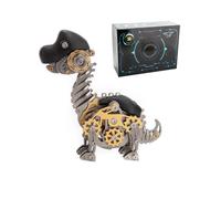 Metalakaer Puzzle 3D in metallo, brachiosauro, dinosauro, modellino per adulti, decorazione perfetta per la casa, esposizione di collezione, 160 pezzi