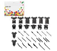 Metalakaer Set di accessori per armi, 156 pezzi, cavalieri medievali e soldati, armatura, piccole particelle, set di mattoncini da costruzione, compatibile con grandi marche, arma medievale