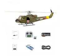 Metalakaer UH1-V4 Huey RC elicottero, 2.4G 6CH 470-Class Elicottero Modello con posizionamento GPS, Quattro modalità di volo, regalo per adulti principianti (versione RTF)
