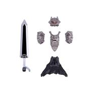 Metalakaerr Kit di accessori per armi da cavaliere reale medievale, tra cui lancia, casco, armatura e scudo, compatibile con le principali marche (9 pezzi)