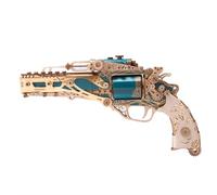 Metalakaerr Kit di puzzle 3D in legno, compatibile con proiettili in legno, fai da te, realizzato a mano, kit di montaggio creativo per adulti (versione kit/318 pezzi/blu)