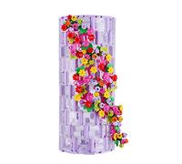 Metalakaerr Vaso da costruzione, 473 pezzi, viola traslucido, modello di montaggio, compatibile con kit 10280, collezione di botanica fai da te, decorazione per la casa per le donne