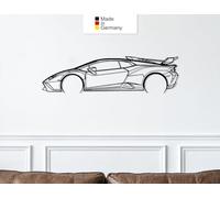 MetalGiftsWorld Huracan STO Detailed, decorazione da parete in metallo, silhouette auto, dimensioni: 100 cm