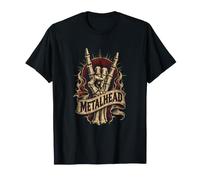 Metalhead - Costume da Scheletro a Forma di Mano Pesante per Feste Maglietta