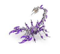 Metalkitor Scorpion King - Kit puzzle in metallo 3D per adulti, 454 pezzi, modelli di montaggio meccanico, 4 ore di costruzione (viola)