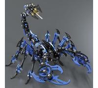 Metalkitor Scorpion - Kit puzzle 3D in metallo per adulti e ragazzi, 454 pezzi, modelli di assemblaggio meccanico, 4 ore di costruzione, ideale per regali e decorazioni (blu e nero)