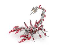 Metalkitor Scorpion - Kit puzzle 3D in metallo per adulti e ragazzi, 454 pezzi, modelli di assemblaggio meccanico, 4 ore di costruzione, ideale per regali e decorazioni (rosso)