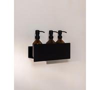 METALLBUDE SHEA Design Mensola Doccia Nero 50 cm Senza Foratura In Alluminio Verniciato A Polvere Di Alta Qualità Bagno Minimalista Moderno Stabile
