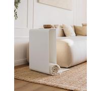 Metallbude - Tavolino Cosmo, in metallo, resistente ai graffi, agli urti e agli urti, 60 x 40 x 44 cm, colore: Bianco