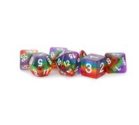 Metallic Dice Games 7-Set: 16mm: TR RBWwh