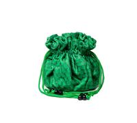 Metallic Dice Games FanRoll Dragon StormTM Velvet Compartment Dice Bag: Green Dr